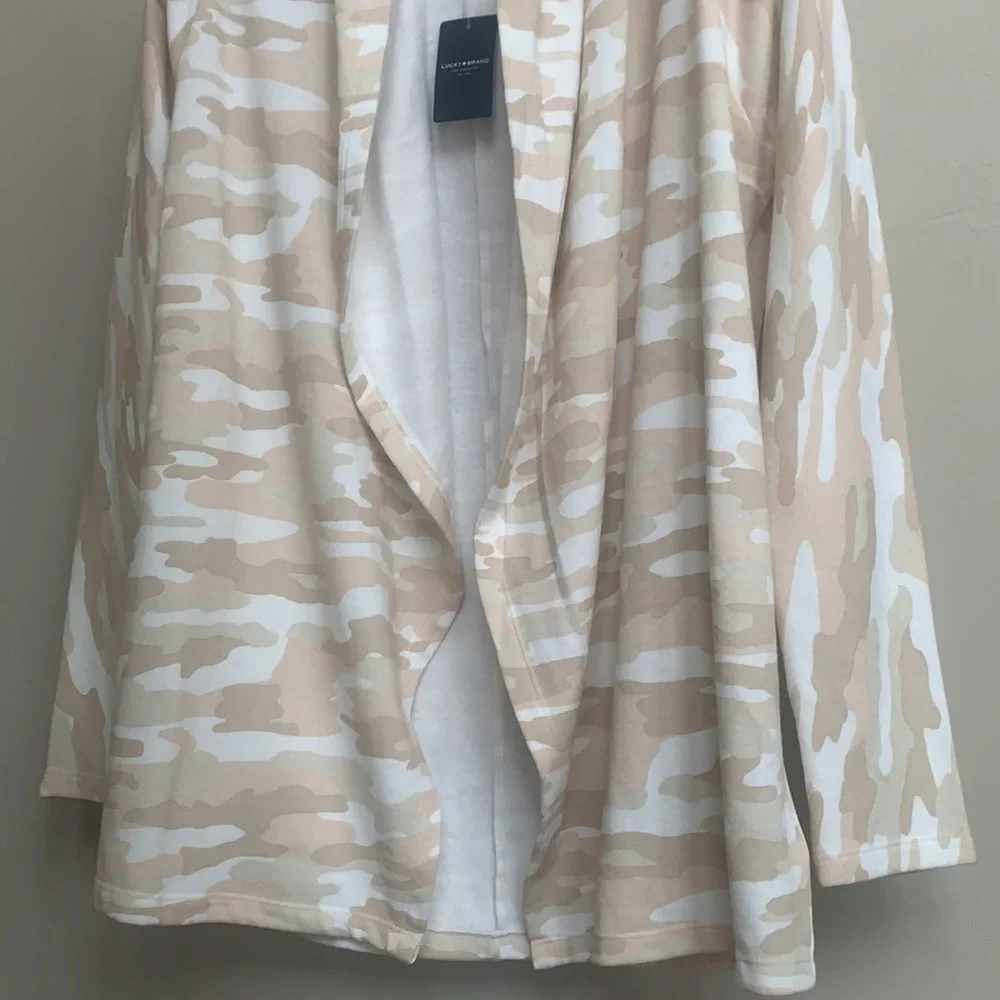 Lucky Brand Camo Open-Front Cardigan NWT - Picture 4 of 12